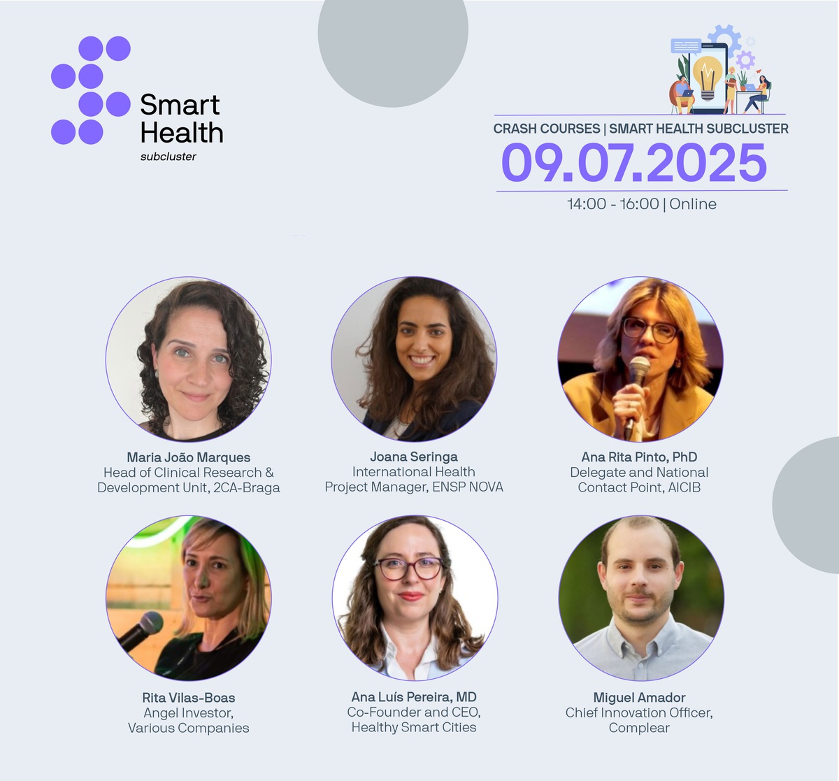 Sessão “Crash Courses” da Smart Health Subcluster