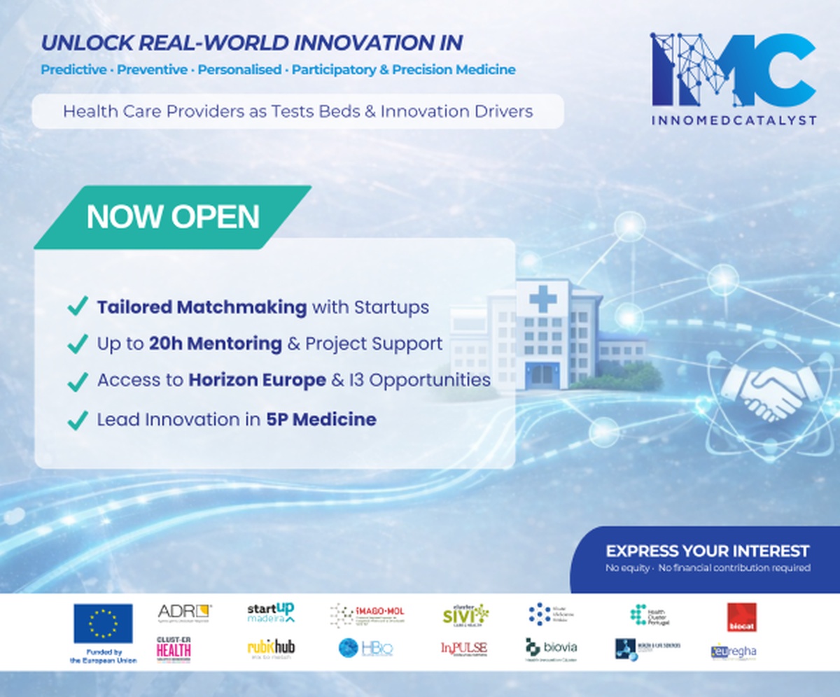Open Call do Projeto InnoMedCatalyst dirigida a prestadores de cuidados na área da Medicina 5P